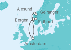 Itinerario del Crucero Noruega - Holland America Line