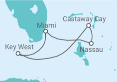 Itinerario del Crucero Islas Mágicas - Disney Cruise Line