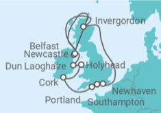 Itinerario del Crucero Islas Británicas - NCL Norwegian Cruise Line