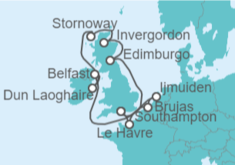 Itinerario del Crucero Islas Britanicas y Amsterdam - NCL Norwegian Cruise Line