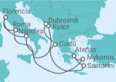Itinerario del Crucero Montenegro, Croacia, Grecia, Italia - NCL Norwegian Cruise Line