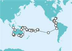 Itinerario del Crucero Vuelta al mundo - Seabourn