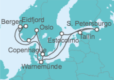 Itinerario del Crucero Alemania, Rusia, Estonia, Suecia, Dinamarca, Noruega - MSC Cruceros
