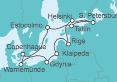 Itinerario del Crucero Alemania, Polonia, Lituania, Letonia, Finlandia, Rusia, Estonia, Suecia - MSC Cruceros