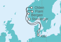Itinerario del Crucero Noruega - MSC Cruceros