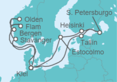 Itinerario del Crucero Noruega, Alemania, Estonia, Rusia, Finlandia, Suecia - MSC Cruceros