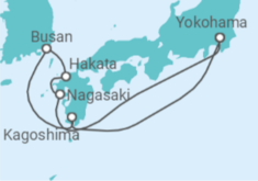 Itinerario del Crucero Japón y Busan - Cunard