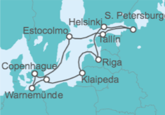 Itinerario del Crucero Alemania, Lituania, Letonia, Finlandia, Rusia, Estonia, Suecia TI - MSC Cruceros
