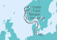 Itinerario del Crucero Noruega TI - MSC Cruceros