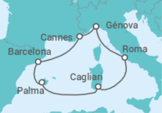 Itinerario del Crucero Italia, España, Francia TI - MSC Cruceros