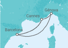Itinerario del Crucero España, Francia TI - MSC Cruceros