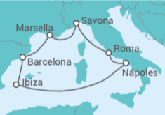 Itinerario del Crucero Sabor a Mediterráneo - Costa Cruceros