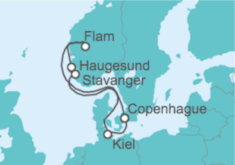 Itinerario del Crucero Fiordos Noruegos - Costa Cruceros