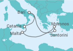 Itinerario del Crucero De la pizzica al sirtaki - Costa Cruceros