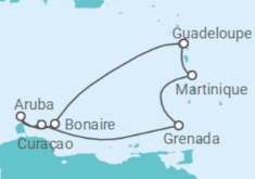 Itinerario del Crucero Aruba, Curaçao, Martinica - Costa Cruceros