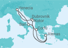 Itinerario del Crucero Grecia, Montenegro, Croacia, Italia - Costa Cruceros