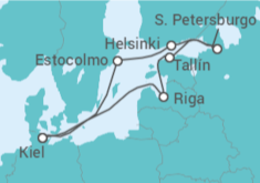 Itinerario del Crucero Fascinantes capitales del norte - Costa Cruceros