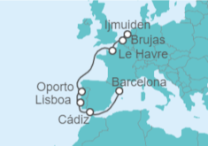 Itinerario del Crucero España, Portugal, Francia, Bélgica - Costa Cruceros