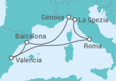Itinerario del Crucero España, Italia - MSC Cruceros