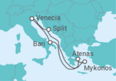 Itinerario del Crucero Italia, Grecia, Croacia - MSC Cruceros