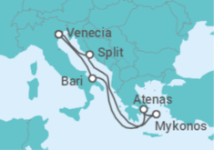 Itinerario del Crucero Italia, Grecia, Croacia TI - MSC Cruceros