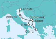 Itinerario del Crucero Grecia, Montenegro, Italia, Croacia TI - MSC Cruceros