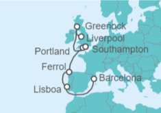 Itinerario del Crucero Reino Unido, España, Portugal - MSC Cruceros