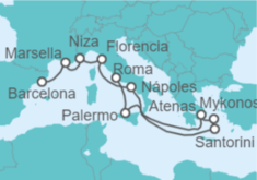 Itinerario del Crucero Italia, Grecia, Francia - Disney Cruise Line