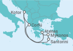 Itinerario del Crucero Montenegro, Grecia - Holland America Line