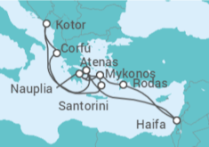 Itinerario del Crucero  Grecia, Montenegro - Holland America Line