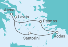 Itinerario del Crucero Egeo Idílico - 5 días - Celestyal Cruises