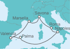 Itinerario del Crucero Lo mejor del Mare Nostrum - Costa Cruceros