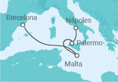 Itinerario del Crucero Italia, Malta - MSC Cruceros