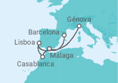 Itinerario del Crucero España, Marruecos, Portugal - MSC Cruceros
