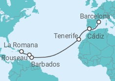 Itinerario del Crucero España, Barbados - Costa Cruceros