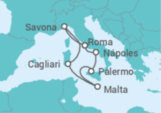Itinerario del Crucero Italia, Malta - Costa Cruceros