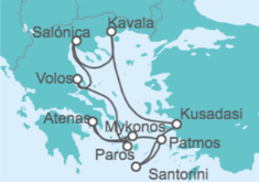 Itinerario del Crucero Grecia, Turquía - Azamara
