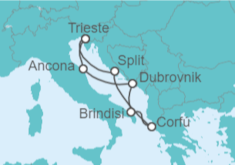 Itinerario del Crucero Italia, Croacia, Grecia - MSC Cruceros