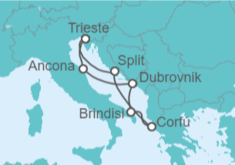 Itinerario del Crucero Italia, Croacia, Grecia - MSC Cruceros