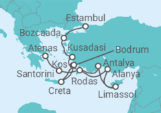 Itinerario del Crucero Desde Atenas a Estambul - Regent Seven Seas