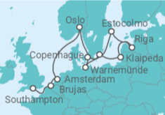 Itinerario del Crucero Desde Southampton (Londres) a Copenhague - Regent Seven Seas