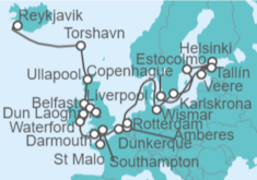 Itinerario del Crucero Desde Reykjavik (Islandia) a Copenhague - Regent Seven Seas