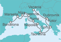 Itinerario del Crucero Desde Barcelona a Venecia - Holland America Line