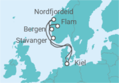 Itinerario del Crucero Noruega TI - MSC Cruceros