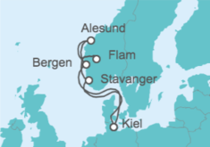 Itinerario del Crucero Noruega - MSC Cruceros