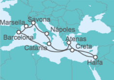 Itinerario del Crucero Grecia,  Italia, Francia - Costa Cruceros