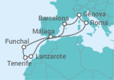 Itinerario del Crucero Mediterráneo e Islas Canarias - MSC Cruceros