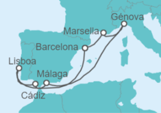 Itinerario del Crucero Italia, España, Portugal - MSC Cruceros