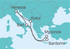 Itinerario del Crucero Montenegro, Grecia, Italia - MSC Cruceros