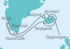 Itinerario del Crucero Islandia y Groenlandia - NCL Norwegian Cruise Line